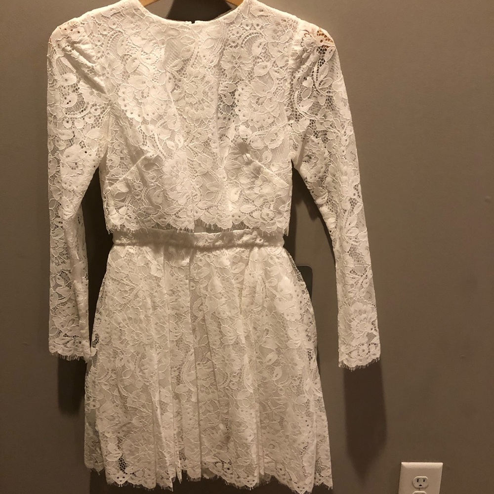 Lace Crop Top Mini Dress